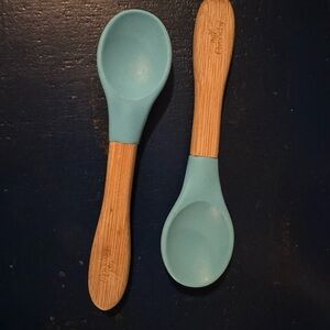 Bamboo and Aqua Kids Spoons